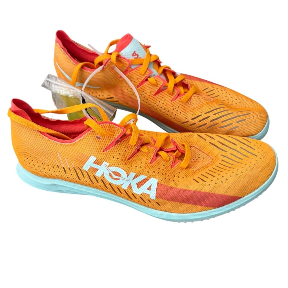 HOKA Cielo X LD Track Field Spikes Orange Men's 10 New 1123097-RYCM